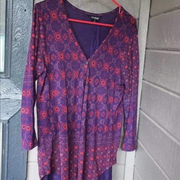 Lucky Brand Mosaic Button-Down Top Size M - Picture 1 of 4
